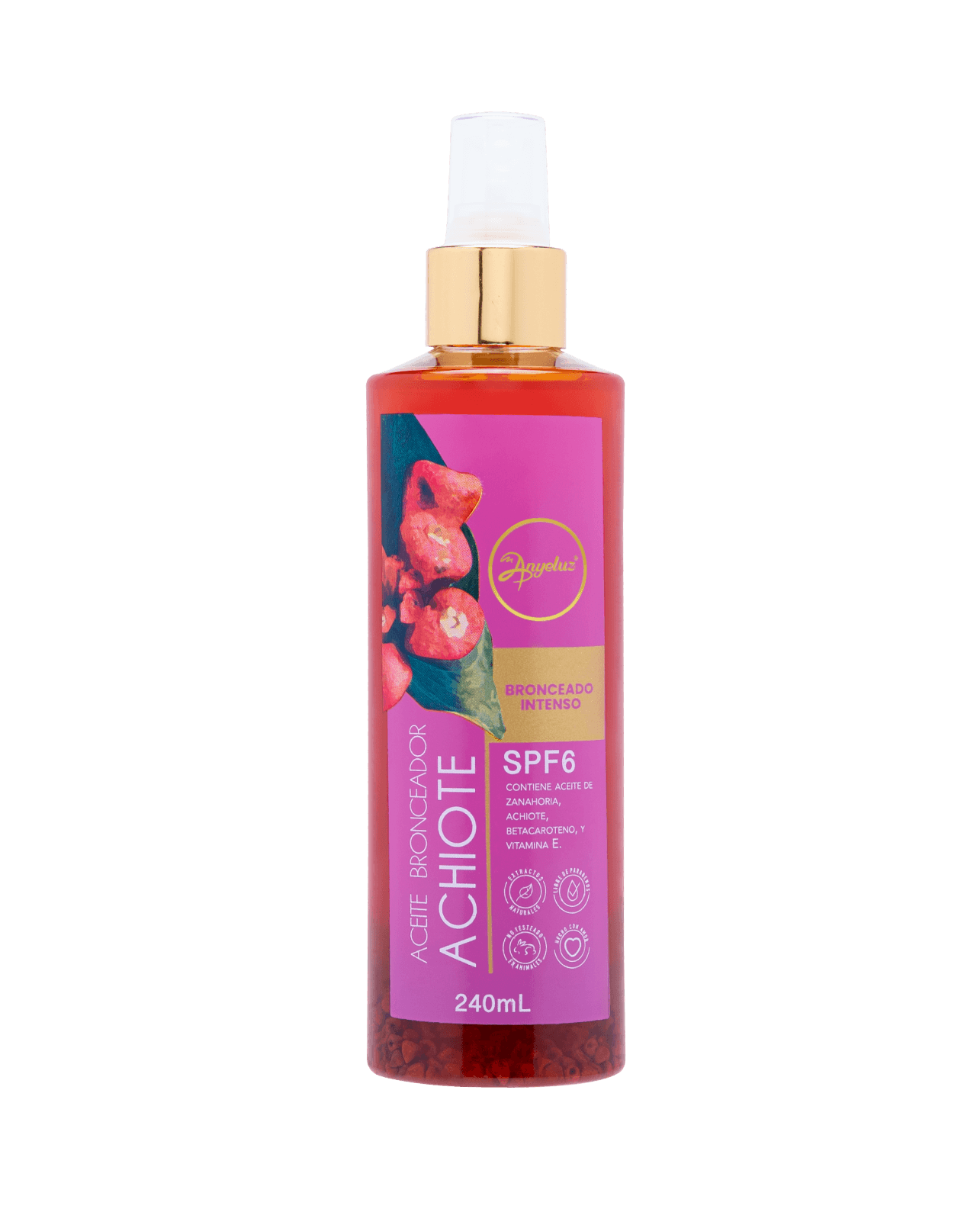 Aceite bronceador de achiote